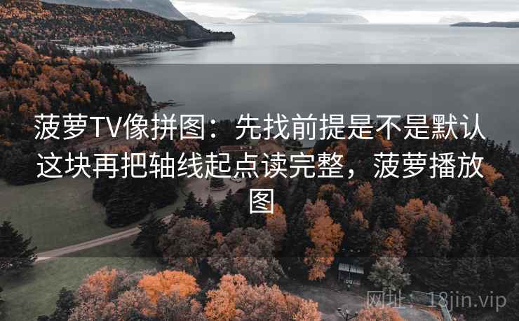 菠萝TV像拼图：先找前提是不是默认这块再把轴线起点读完整，菠萝播放图